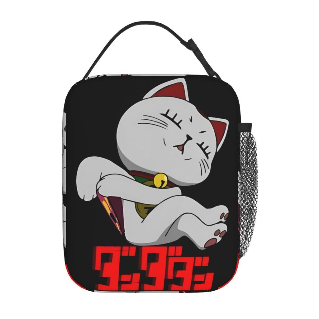Cat Anime Lunch Bag Dandadan Lucky Turbo Granny Fashion Lunch Box School Portable Insulated Tote Food Bags Graphic Cooler Bag