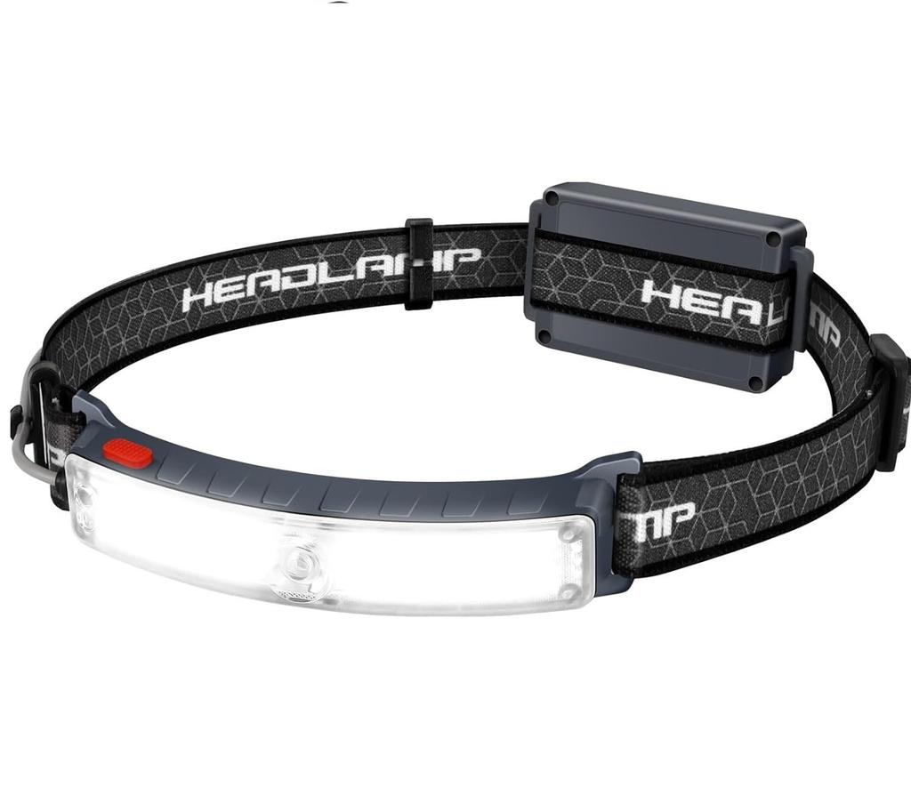 Rechargeable LED Neck High for Outdoor Mountain Disaster and Power Outages of Headlamp, Light, Brightness, Hand-Wave Turn-Off, Use, Jogging, Fishing,
