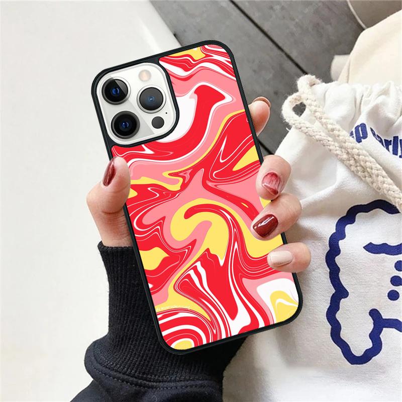 Rainbow 70s Groovy landscape Phone Case For iPhone 17 Air 15 16 Cover 11 13 14 Pro Max 12 Plus Max Fundas