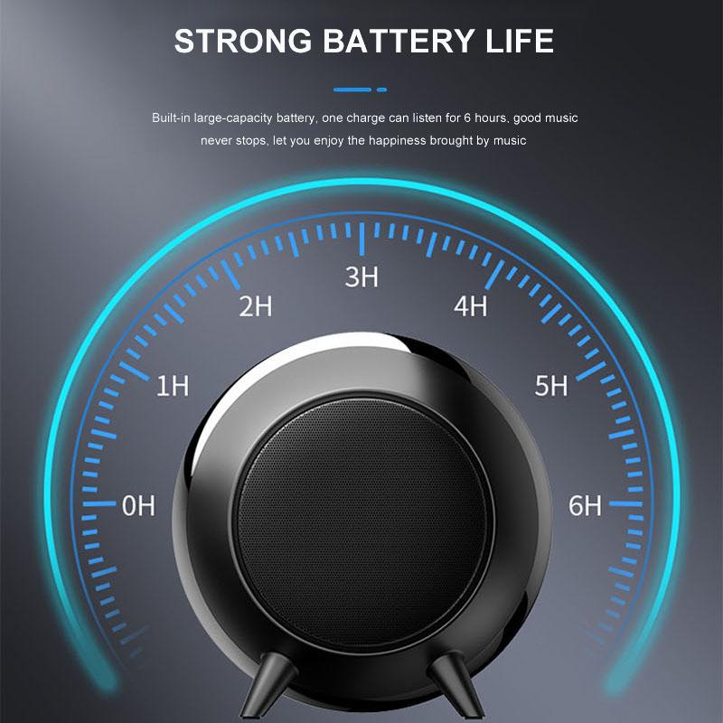 Alien Metal Bluetooth Wireless Speaker TWS Subwoofer Stereo Sound Box TF Card Upgrade Mini Portable Loudspeaker Gift