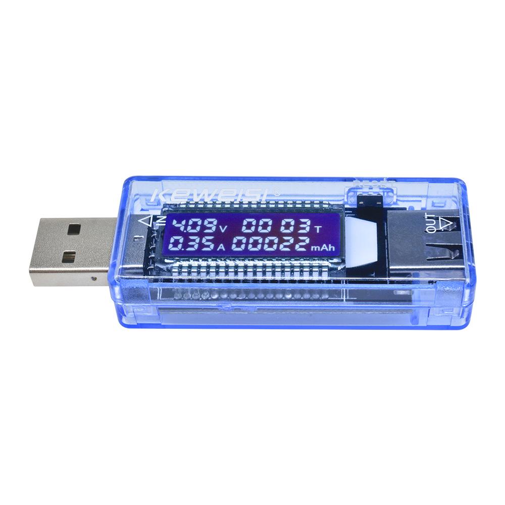 KWS-V20 4-30V 15W USB Voltage and Current Meter Tester Charger Tester Doctor LCD Display Blue Shell