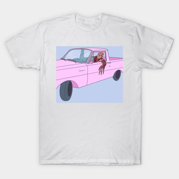 Men Black Print T-shirt Vecna Cruisin  No-Cut Transfer Paper Print Cotton Tshirt L