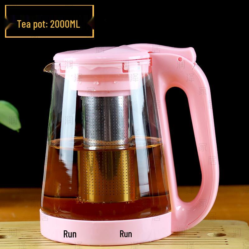 Large Heat-Resistant Glass Teapot with Filter for Flower Tea