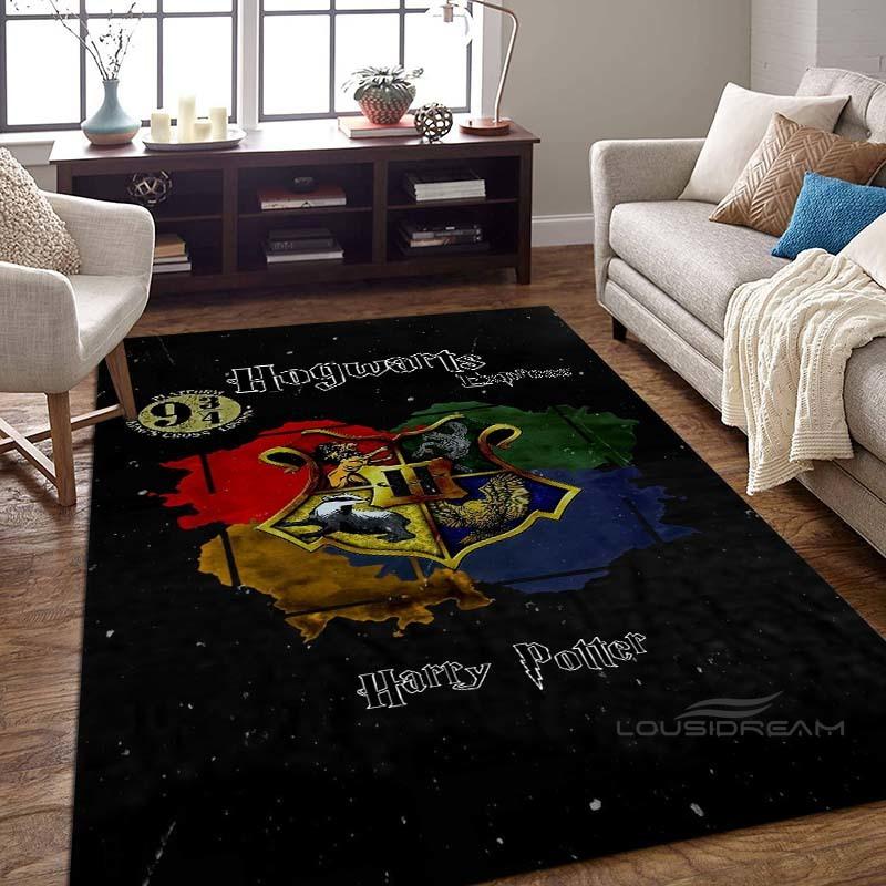 Harry Potter Logo Home Decor Rug, Bedroom Mat, Digitally Printed Movie-themed Mat, Large Play Mat1