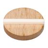 Guitar Resonator Biscuit Replacement Maple Wood Biscuit with Ox Bone Saddle for Single Cone Resonator GK999B