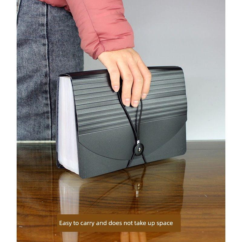 Plastic A5 Invoice Bill Bag Storage Accordion Clip Multi-Layer Insert Box A4 Student Office Folder Sorting Bill Bag