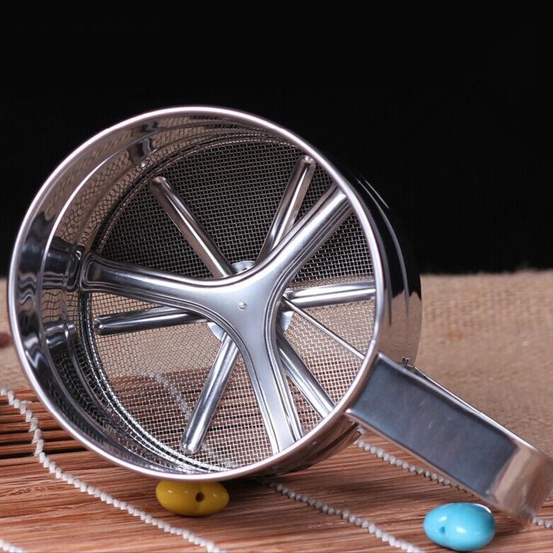 Nová mechanická mouka Cukr Poleva Síto Síto Šejkr Kuchyňské nářadí na pečení Nerez