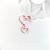 Peach Heart Candy Color Spray Paint Keychain Clasp—DIY Heart-Shaped Connector Ornament