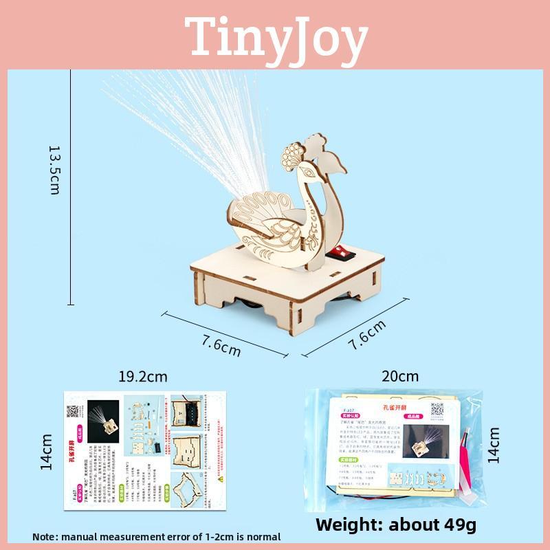 Science Experiment Fiber Optic Peacock Kit With Diy Electric Components For Childrens Educational Fun
