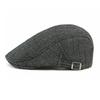 Men's Herringbone Wool Blend Newsboy Cap  Vintage Flat Cap for Casual/Cool Weather (5 Color Options)