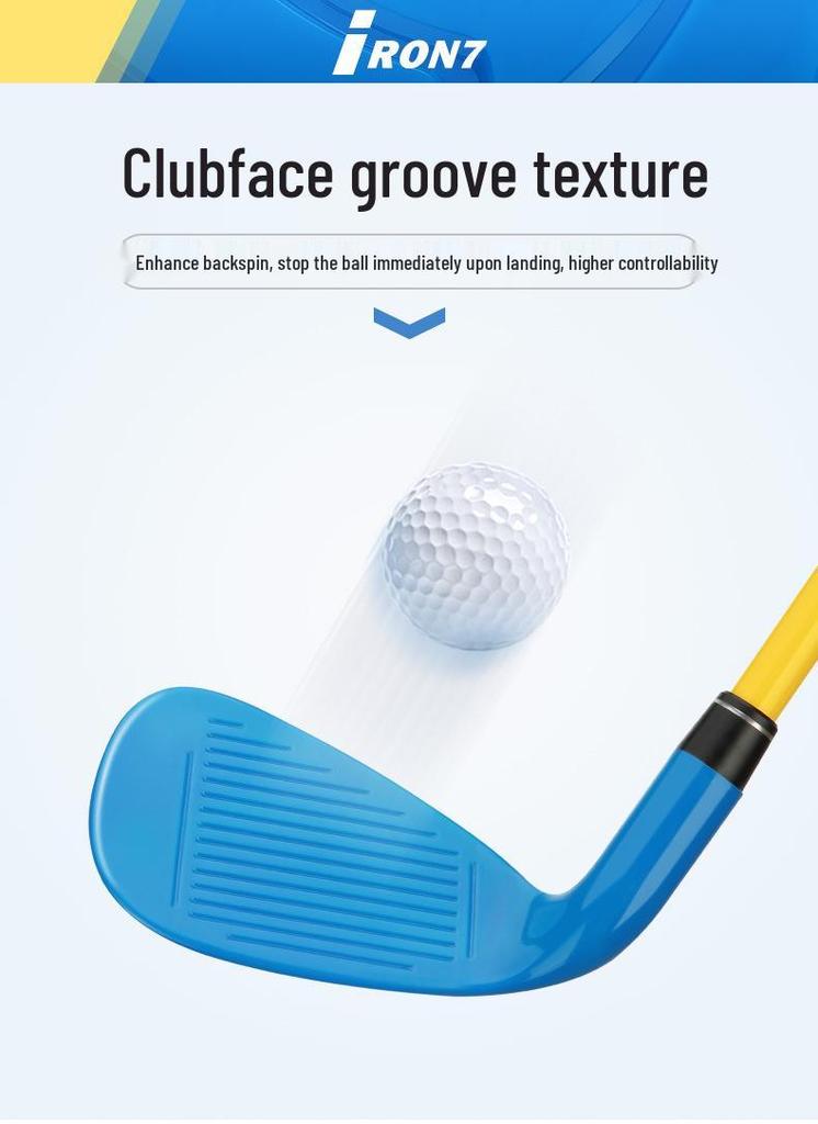 PGM Kids' Plastic Golf Club No. 7 - Beginner Practice Golf Equipment for Boys & Girls