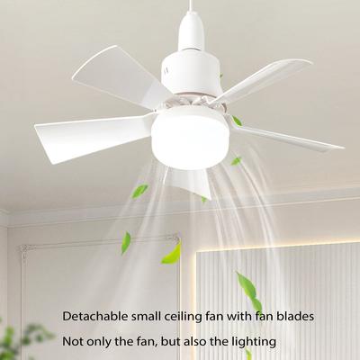 Remote Control Lighting LED Lamp Ceiling Fan, Fan E27 Converter Base, Smart Silent Ceiling Fan, Bedroom Living Room