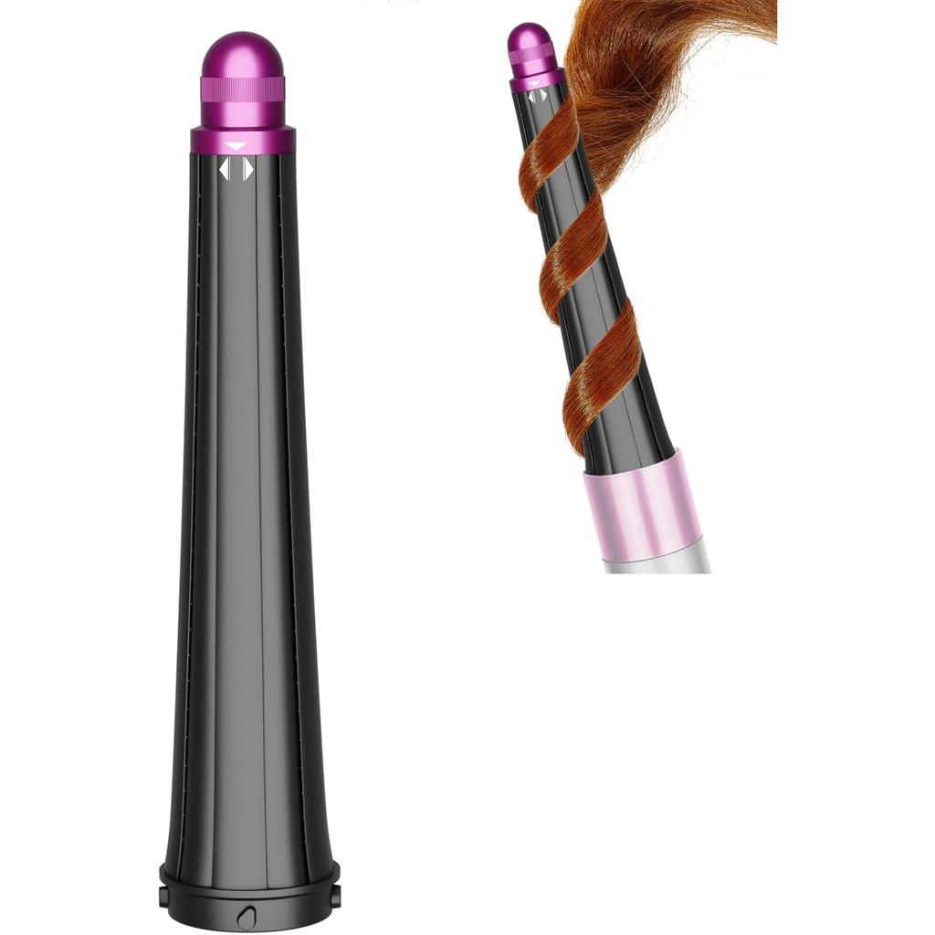 Hair Long Conical Barrel for  Airwrap, 0.78-1.4Inch/ 20-36mm Conical Long Curling Barrels Compatible , Self-Curling Hair Roller Curlers Attachment