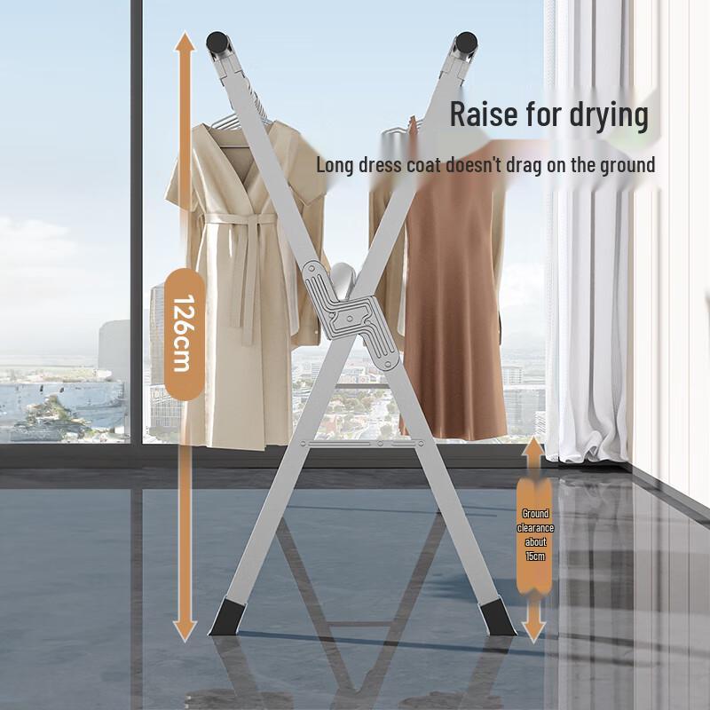 Meiliya Telescopic Stainless Steel Folding Clothes Drying Rack