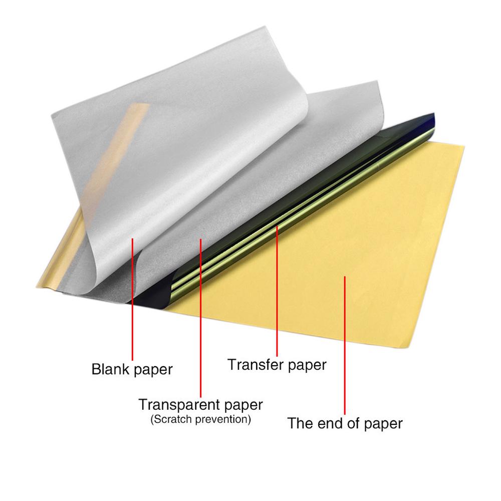 50 Sheets Tattoo Transfer Paper Tattooing   Tattoo Thermal Paper Transfer Stencil Paper Tattoo Paper for Tattoo Supplies Kit