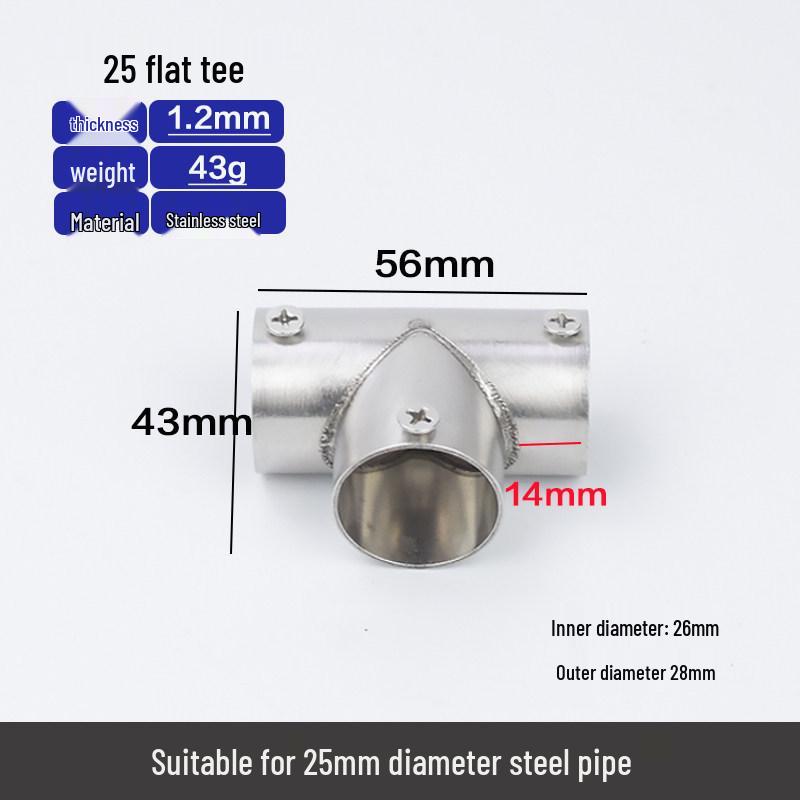 Stainless Steel Right Angle Elbow Union Tee Four-Way Pipe Fitting Combo