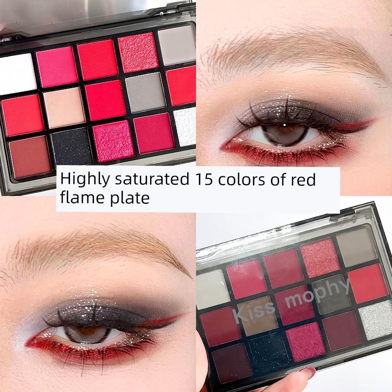Lightly Smoky Daily Commuting Eyeshadow Palette Matte Black Gray Fine Shimmer Nightclub Party Glam Makeup for Beginners Large Capacity Eyeshadow