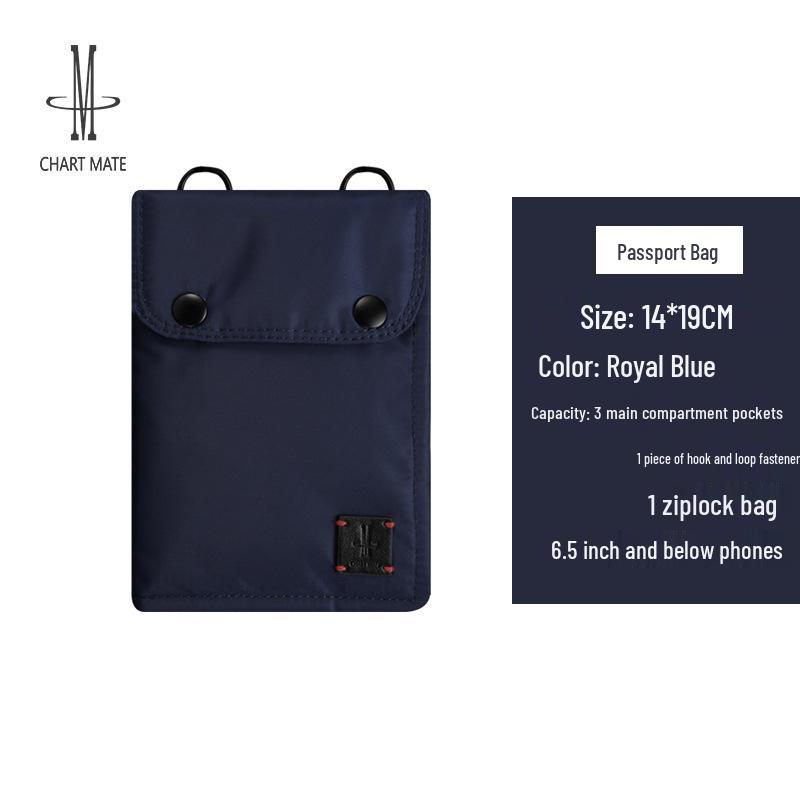 Unisex Travel Passport Holder with Lanyard - Double-Layer Neck Pouch for Secure Document Storage