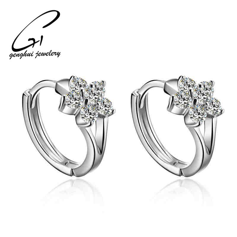 S925 Sterling Silver Plum Blossom Ear Studs - Korean Style, Versatile, Cute, Fashionable Flower Earrings S925 Silver