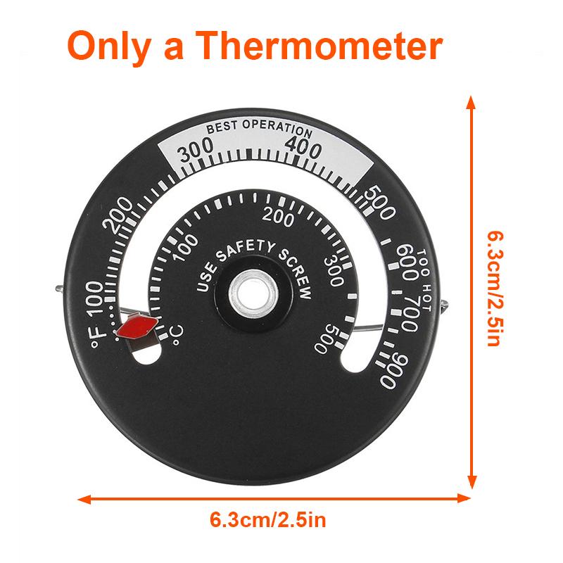 

Magnetic Thermometer for Fireplace Wood Stove Heater Stove Fan Pipe Barbecue Temperature Monitor Oven Fireplace Accessories