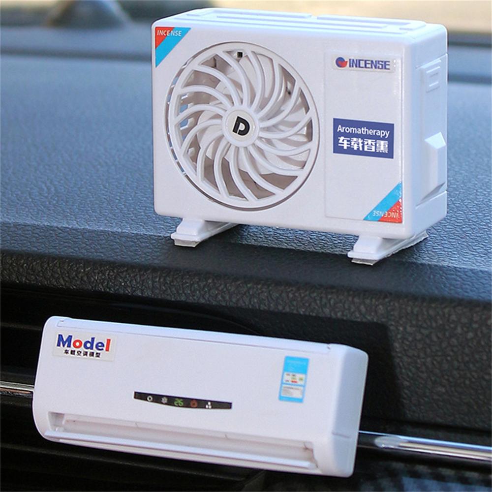 Air Conditioner Model Car Air Freshener Dashboard Solar Energy Fan Diffuser Air Vent Clip Air Conditioner Shape Fragrance