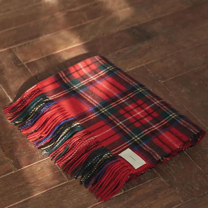 TARTAN CHECK WOOL MUFFLER