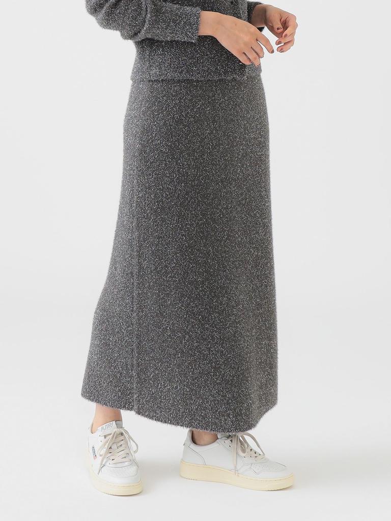 LIFE STORE by BEAMS Knit Gray Free BMING Women's Lamé Skirt,
