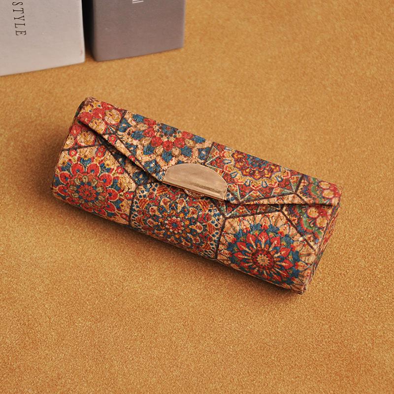 1pc Lipstick Case With Mirror Lipstick Case Retro Floral Wooden Lipstick Box Mini Portable Jewelry Case Home Storage Box