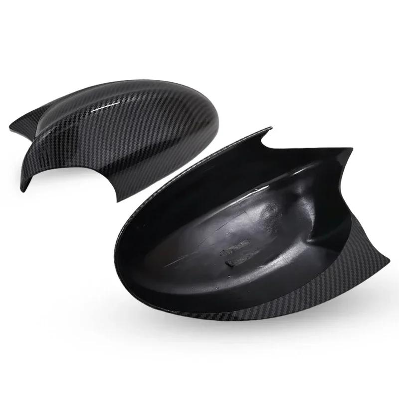 Czarna Nakładka na Lusterko Boczne z Wzorem Włókna Węglowego Zamiennik dla BMW E90 E91 2005-2007 E92 E93 2006-2009 E81 E82 E88 E87 E88