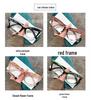 High-End Women's Prescription Eyeglass Frames: Anti-Blue Light, Large Round Face-Slimming Frames with Color-Changing, No-Makeup Reading Lenses.