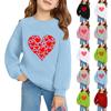 Mädchen Rundhals-Pullover für Kinder Bedruckte Baby-Oberteile Valentinstag