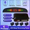Auto LED Parkeersensor Kit 4 Sensoren 22mm Achteruitrijradar Geluidswaarschuwing Indicatiesysteem