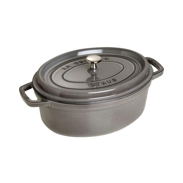 

Zwilling STAUB LA COCOTTE - Casserole baking dish - Oval - Cast iron - Ceramic - Gas - Halogen - Induction - Sealed plate - Graphite - Grey - Enamel