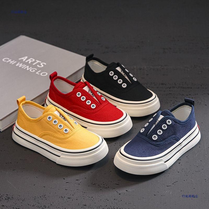 Classmate children's canvas shoes women's spring and autumn new one-pedal boys' shoes soft-soled casual shoes