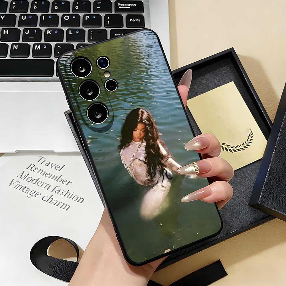 Singer SZA Lana Phone Case For Samsung S26 S25 S24 FE S23 S22 S21 Plus S20 Ultra Note20Ultra Black Soft Shell