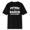 Zukünftiger Bäcker Wie Meine Mama Backen Konditor Rundhals T-Shirt Kinder Damen Weiche Modalmischung T-Shirt Familie Backen Humor Karriere Oberteile