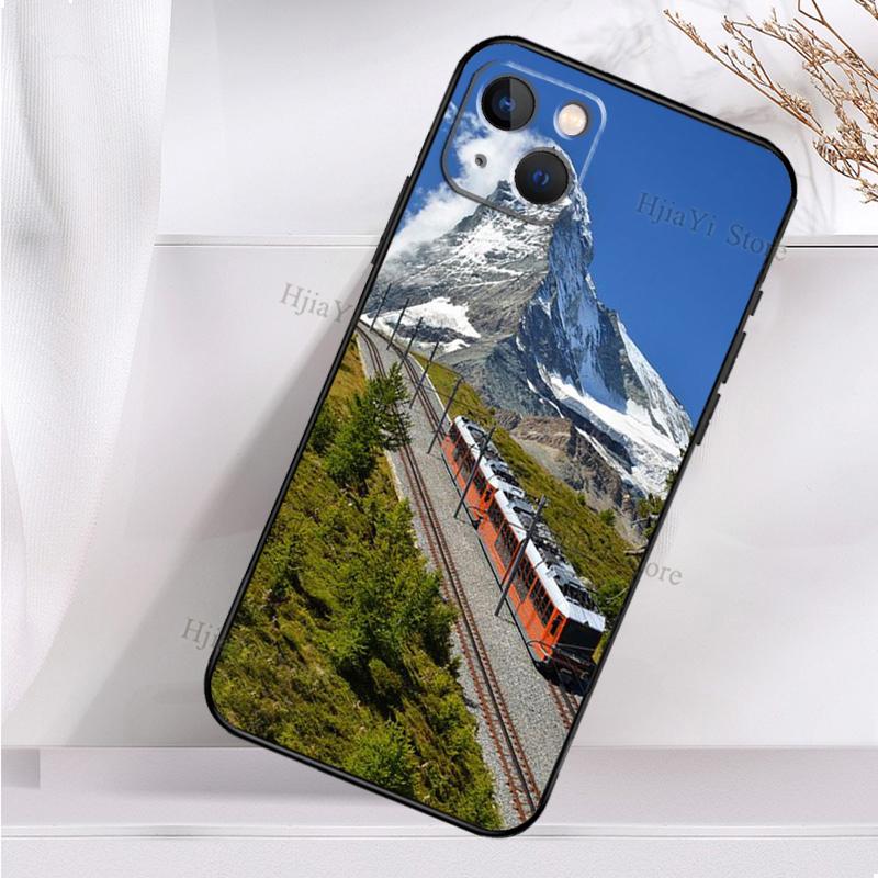 Zermatt Matterhorn Swiss Mountain Soft Cover For iPhone 11 14 12 Pro X XS XR 7 8 Plus SE 2020 13 Pro Max Shockproof Phone Case