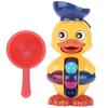 Lern-Badespielzeug für Kleinkinder, Kreatives Murmelbahn-Badespielzeug, Schwimmende Aufzieh-Ente zum Spielen im Wasser, Drehbarer Wasserrad & Sich Drehende Augen,