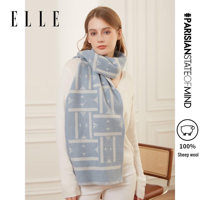 

ELLE 100% Wool Scarf for Men & Women (Gift Box) 180x30CM