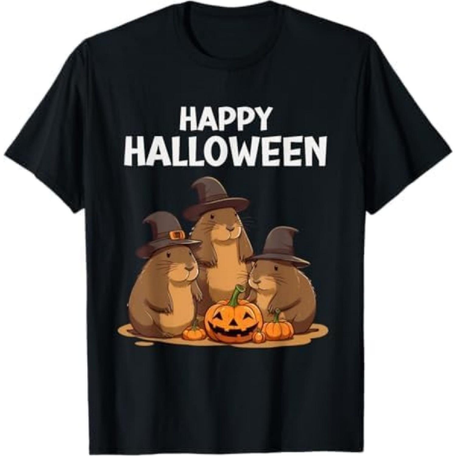 Funny Capybara Halloween Happyween Capybara T-Shirt HABI Mens Womens Tank Top Sweatshirt Hoodie Longsleeve Black S