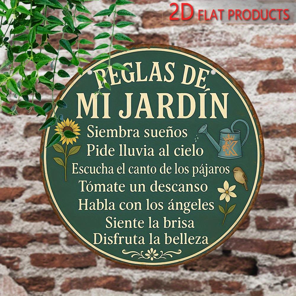 

Vintage French Country Garden Rules Aluminum Sign чистый