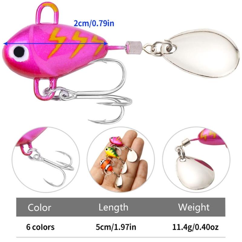 5cm 11.4g VIB Baits Sinking Lures Fishing Lures Walleye Jigging Baits Fishing Tackle Fishing Spoon with Hook