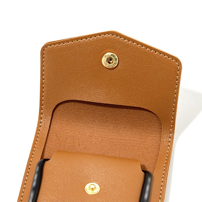 Pencilcase Faux Leather Large Capacity Multi-Slot Pouch - Pure Color Stationery Organizer / Pen Protective Case