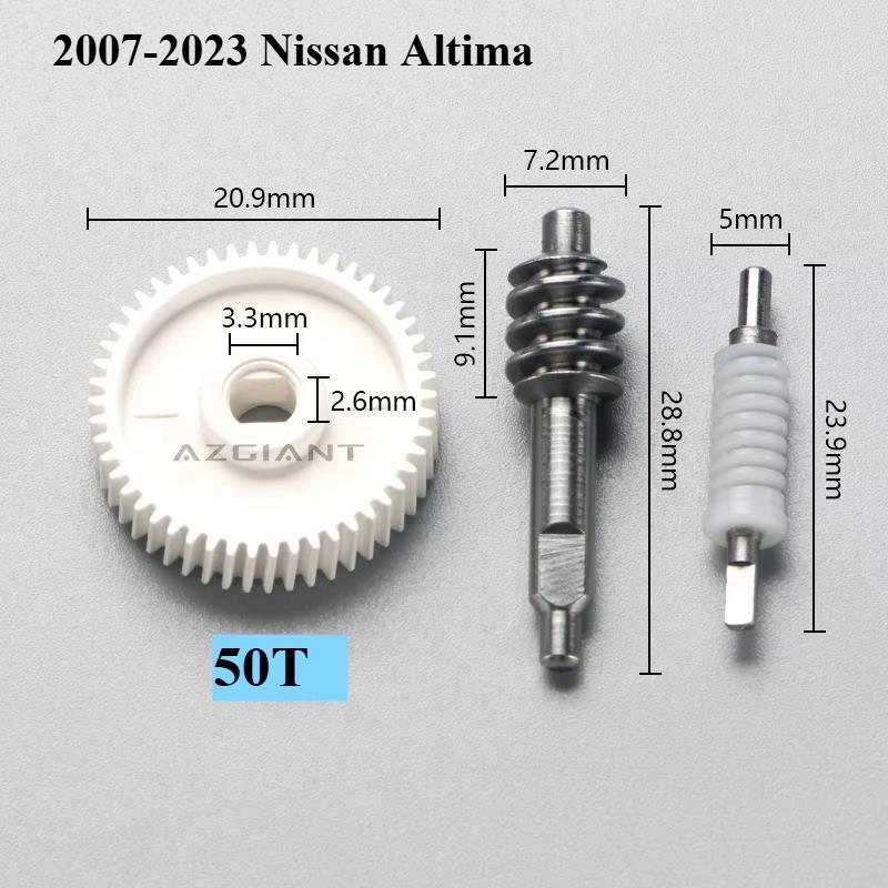 For Nissan Altima 2002-2025 AZGIANT Power Overfold Rear View Side Wing Mirror Actuator Assy&gear Set Car Accessories Repair Kit