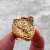 Vintage Stainless Steel Men's Ring Solid Punk St. Michael's Angel Dragon Slayer Ring