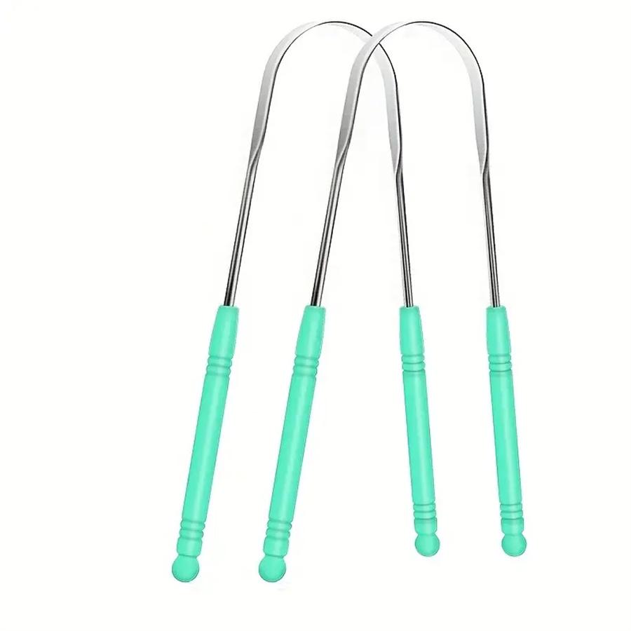 1 Stainless Steel Tongue Scraper, Fresh Breath, Suitable for Low Allergy Tongue Cleaning Tools for Adults and Children, Effectiv