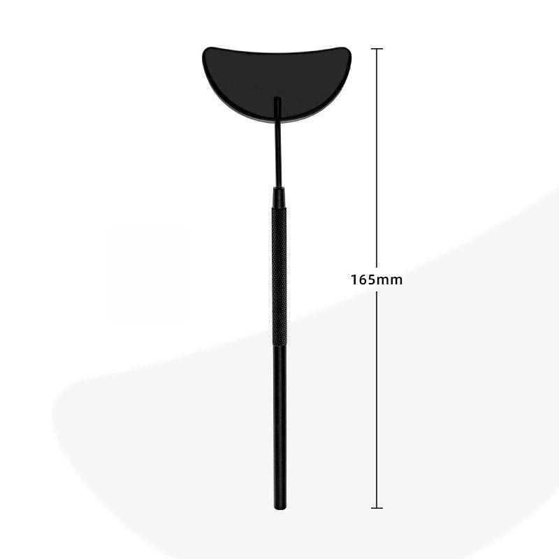 1Pc Stainless Steel Eyelash Extension Tool, Eyelash Exam Mirror, Crescent-Shaped Exam Mirror, Eyelash Auxiliary Device