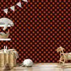 Halloween Plaid Wallpaper Burgundy and Red for Living Room and Bedroom 50x1000