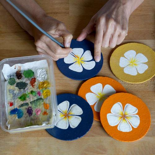 PATIKIL 100x2mm Self-Adhesive Cork Coasters, 25-Piece Set, Round Cork Cushions, Cork Backing Sheets, Reusable Cork Tiles, Cork Boards for Drinks, DIY