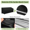 162x66x66x89CM Garden Bench Seat Cover Waterproof 210D Oxford Garden Bench Furniture Cover 3 Seater Outdoor Chairs Covers